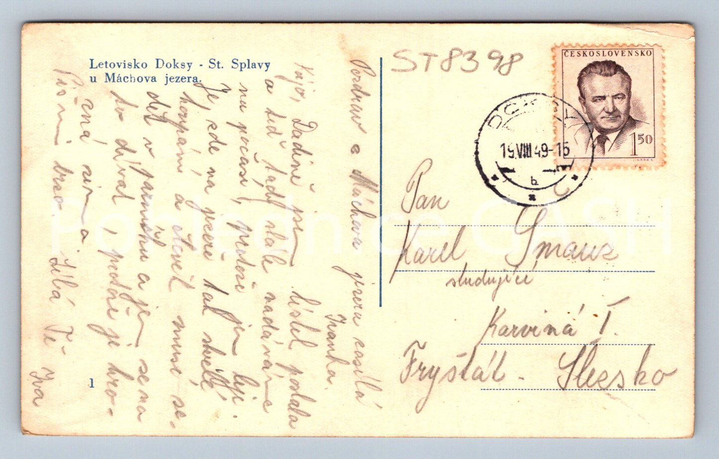 Postcard DOKSY RESORT - MACHOVO LAKE seagull (ST8398)