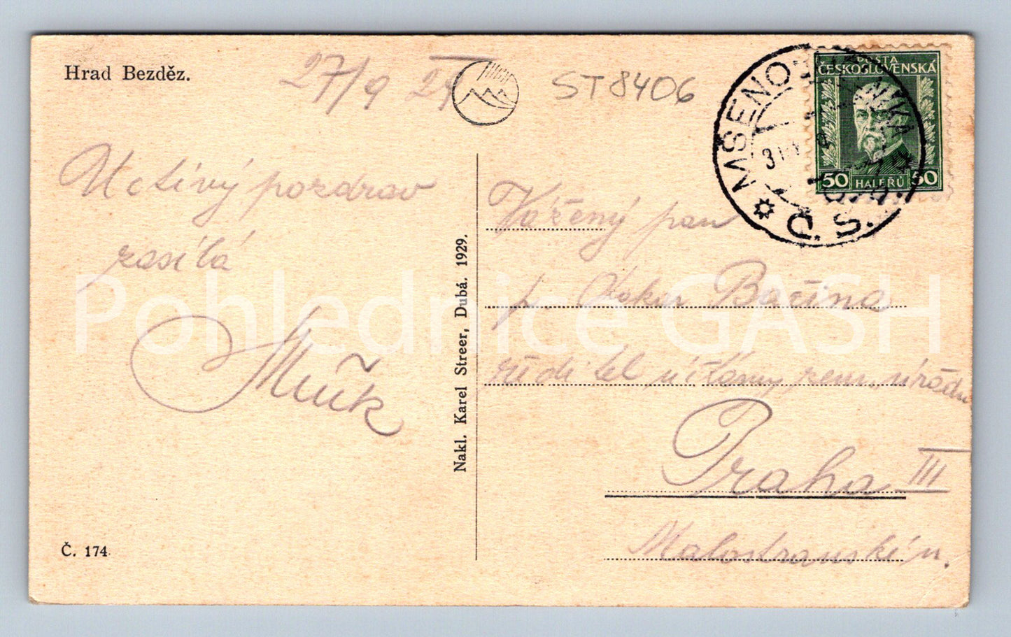 Pohlednice HRAD BEZDĚZ (ST8406)