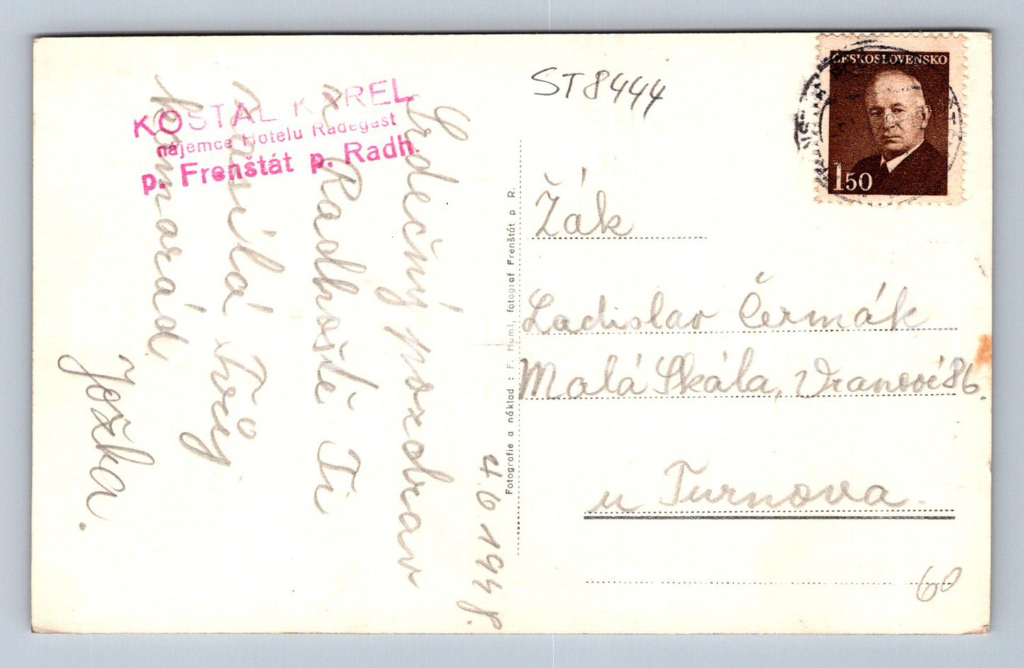Pohlednice HOTEL RADEGAST - KOLÁŽ (ST8444)