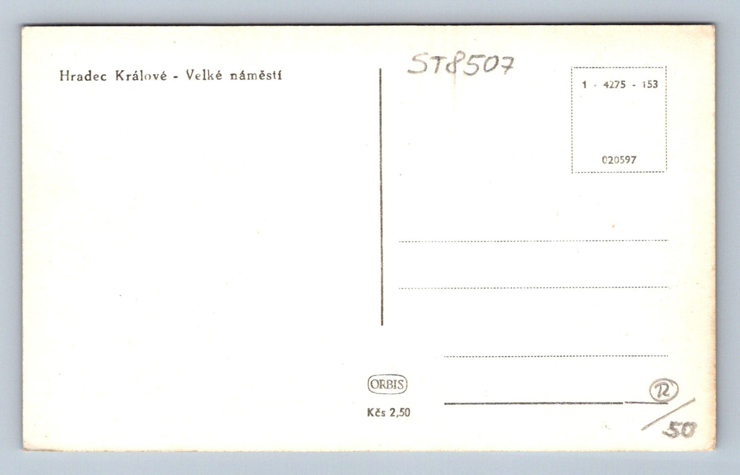 Pohlednice HRADEC KRÁLOVÉ (ST8507)