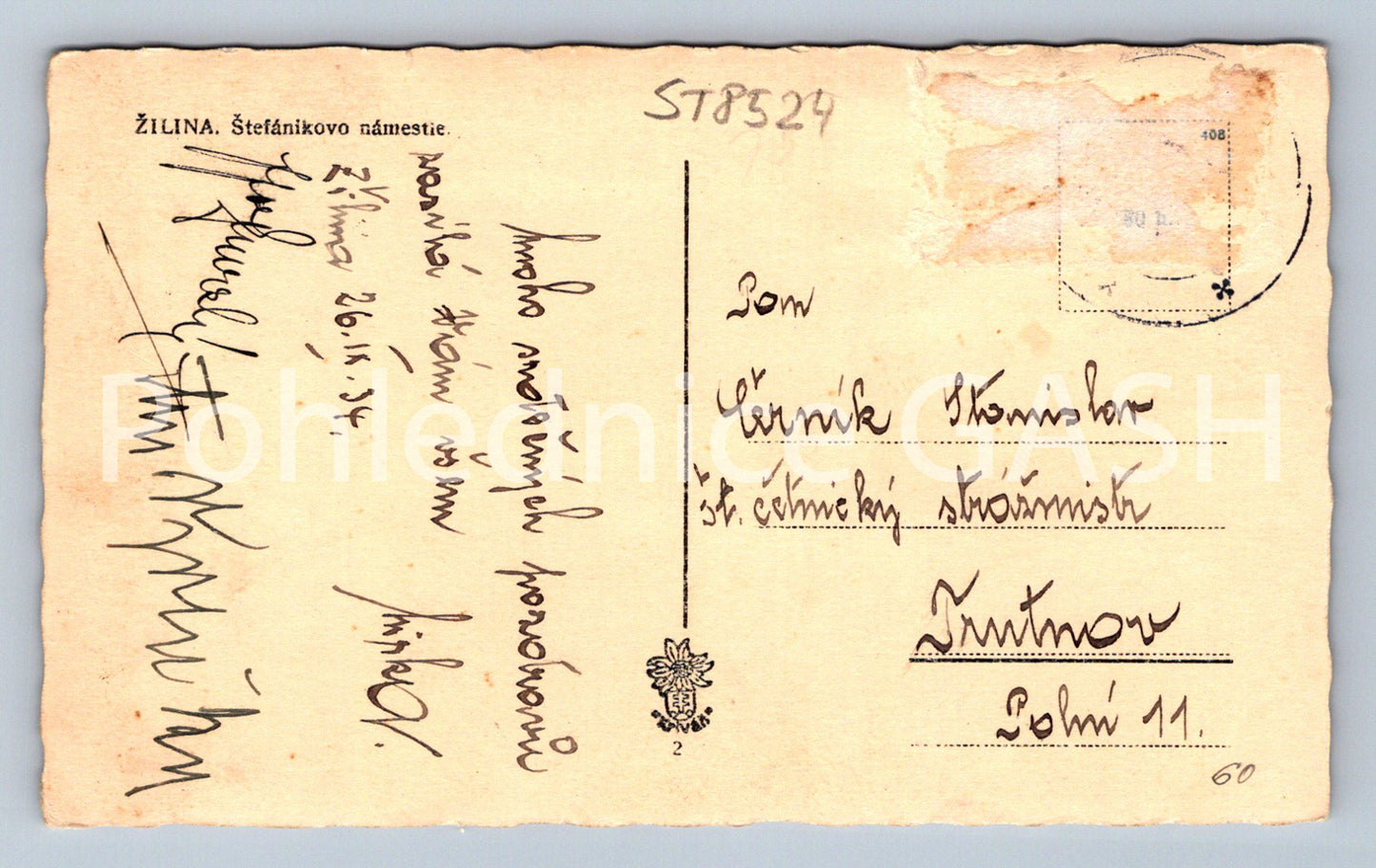 Pohlednice ŽILINA - ŠTEFÁNIKOVO NAMESTIE (ST8524)