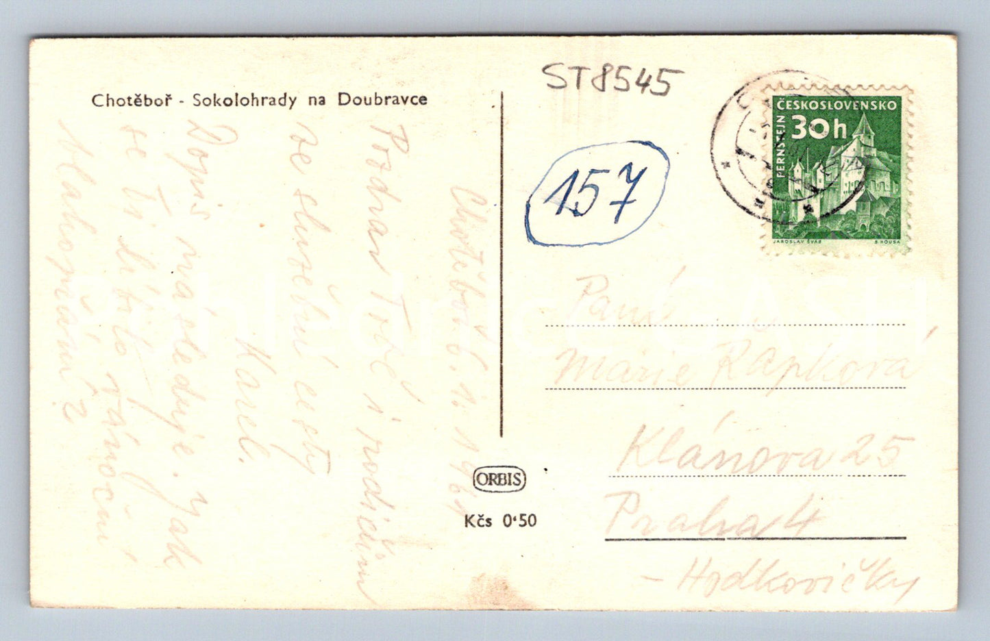 Pohlednice CHOTĚBOŘ (ST8545)