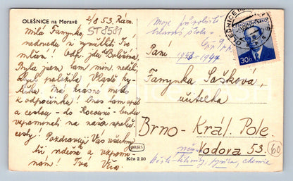 Pohlednice OLEŠNICE NA MORAVĚ (ST8581)