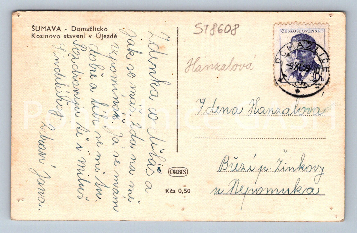 Pohlednice ŠUMAVA (ST8608)