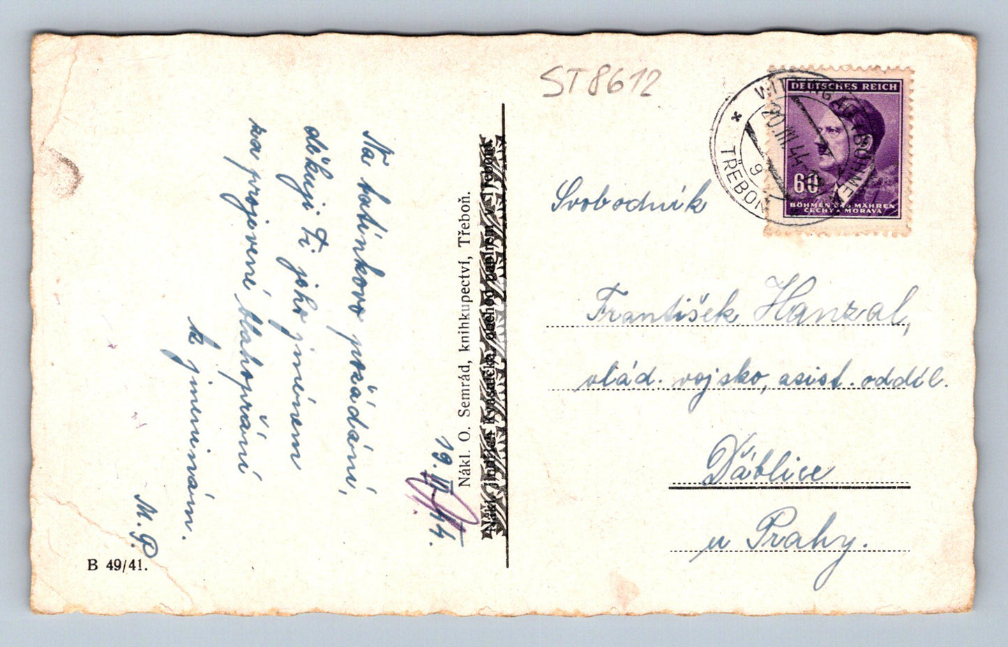 Pohlednice TŘEBOŇ (ST8612)