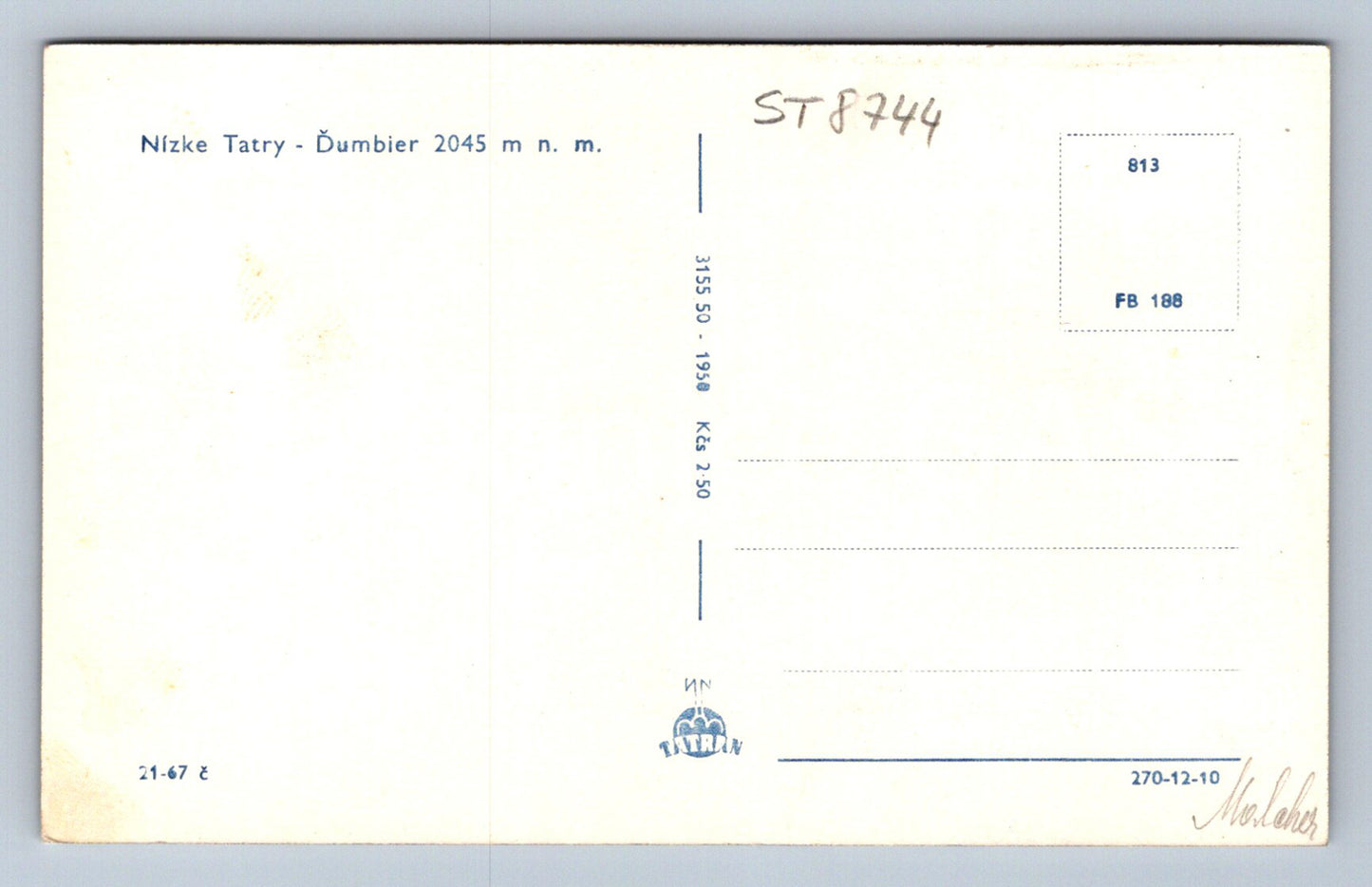 Pohlednice NÍZKÉ TATRY (ST8744)