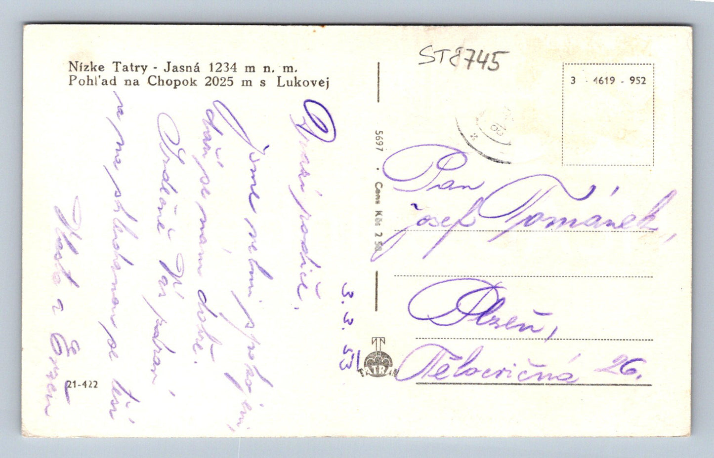 Pohlednice NÍZKÉ TATRY (ST8745)
