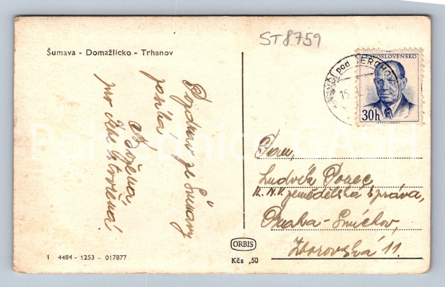 Pohlednice ŠUMAVA trhanov (ST8759)