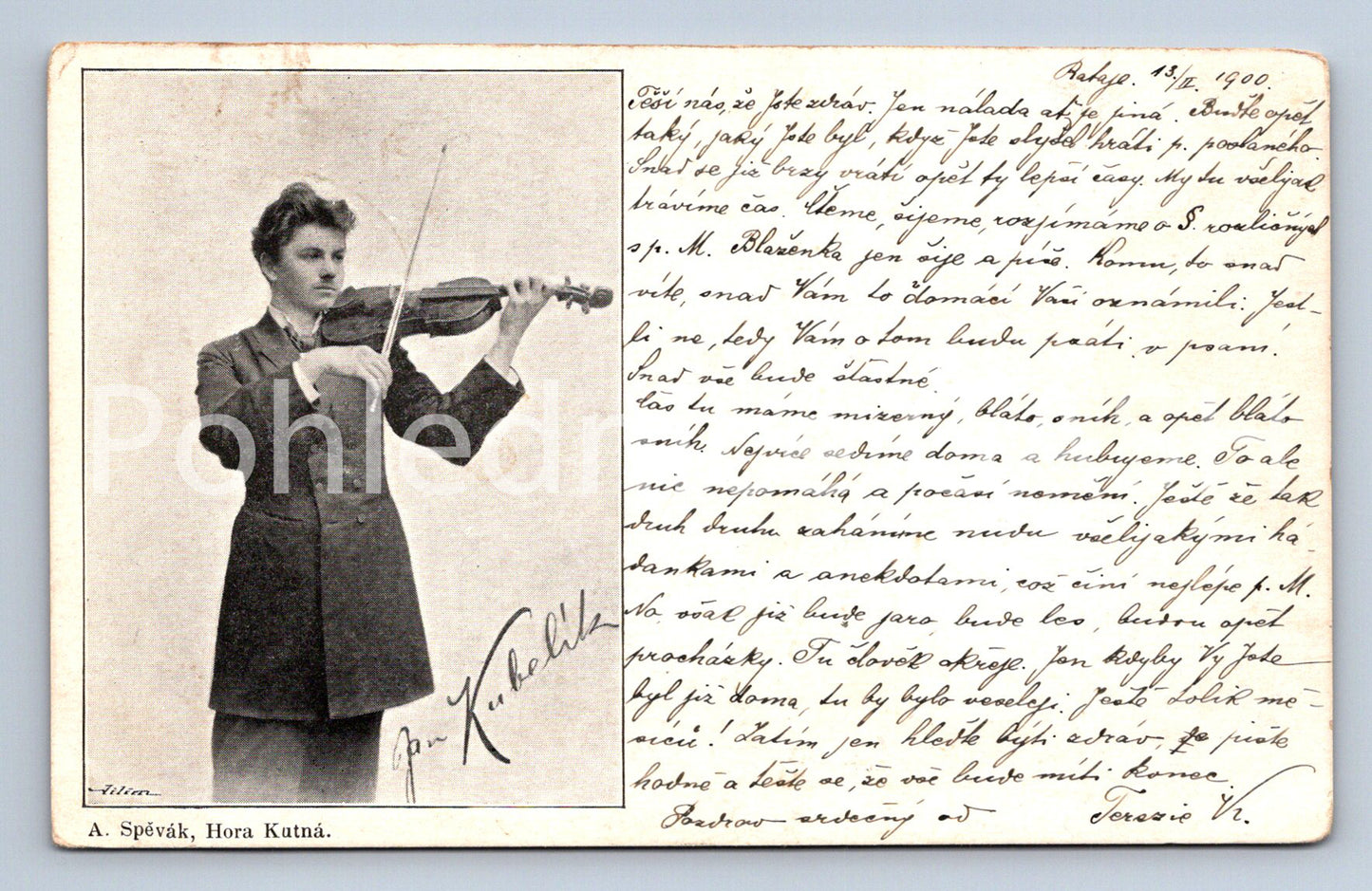 Pohlednice HOUSTLISTA jan kubelík (ST9425)