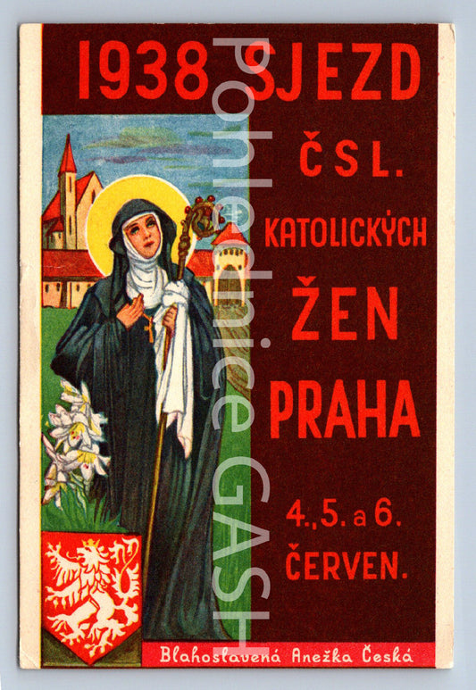 Pohlednice 1938 SJEZD ČSL KATOLICKÝCH ŽEN PRAHA (ST9449)