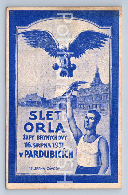 Pohlednice SLET ORLA ŽUPY BRYNYCHOVY 1931 V PARDUBICÍCH (ST9450)
