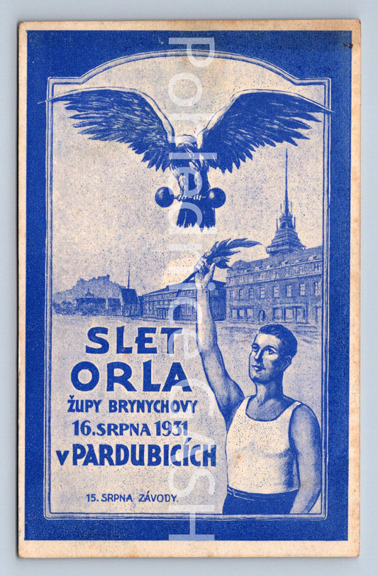 Pohlednice SLET ORLA ŽUPY BRYNYCHOVY 1931 V PARDUBICÍCH (ST9450)