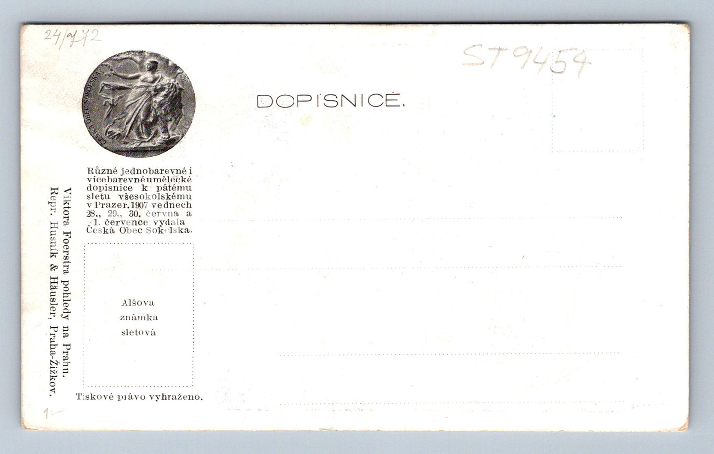 Pohlednice PRAHA (ST9454)