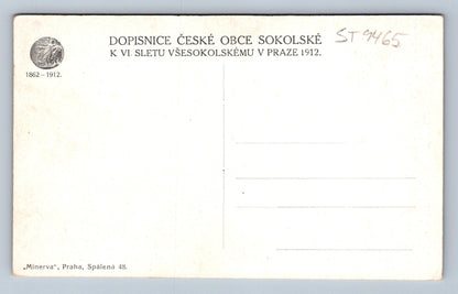 Pohlednice NÁSTUP ŽEN KU PROSTÝM CVIČENÍM S KROUŽKY (ST9465)