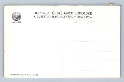 Pohlednice NÁSTUP ŽEN KU PROSTÝM CVIČENÍM S KROUŽKY (ST9467)