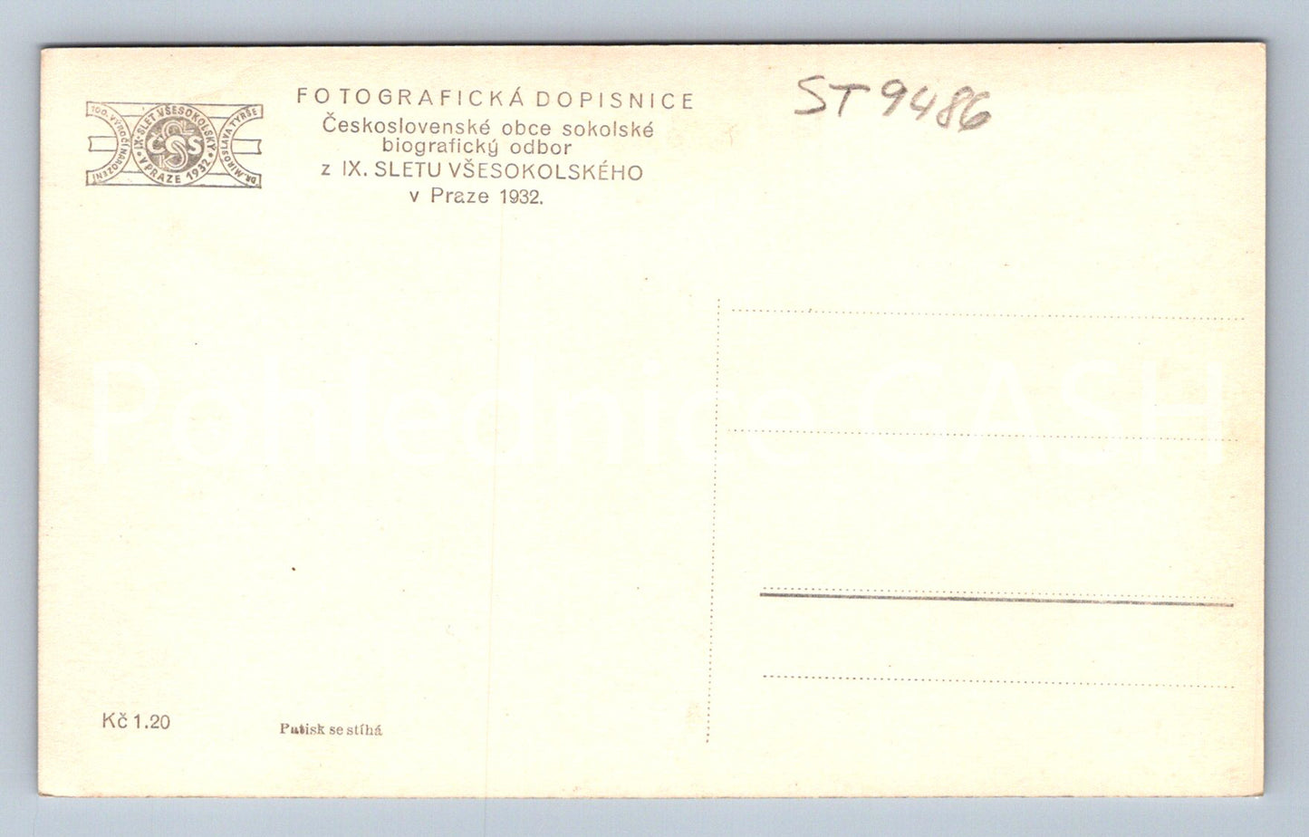 Pohlednice Z IX. SLETU VŠESOKOLSKÉHO V PRAZE 1932 (ST9486)