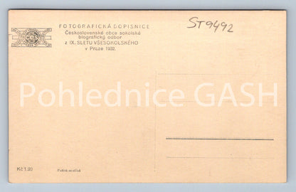 Pohlednice Z IX. SLETU VŠESOKOLSKÉHO V PRAZE 1932 (ST9492)