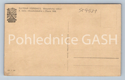 Pohlednice X. SLETU VŠESOKOLSKÉHO V PRAZE 1938 (ST9521)