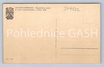 Pohlednice X. SLETU VŠESOKOLSKÉHO V PRAZE 1938 (ST9522)