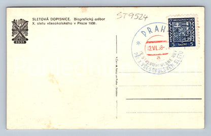 Pohlednice X. SLETU VŠESOKOLSKÉHO V PRAZE 1938 (ST9524)