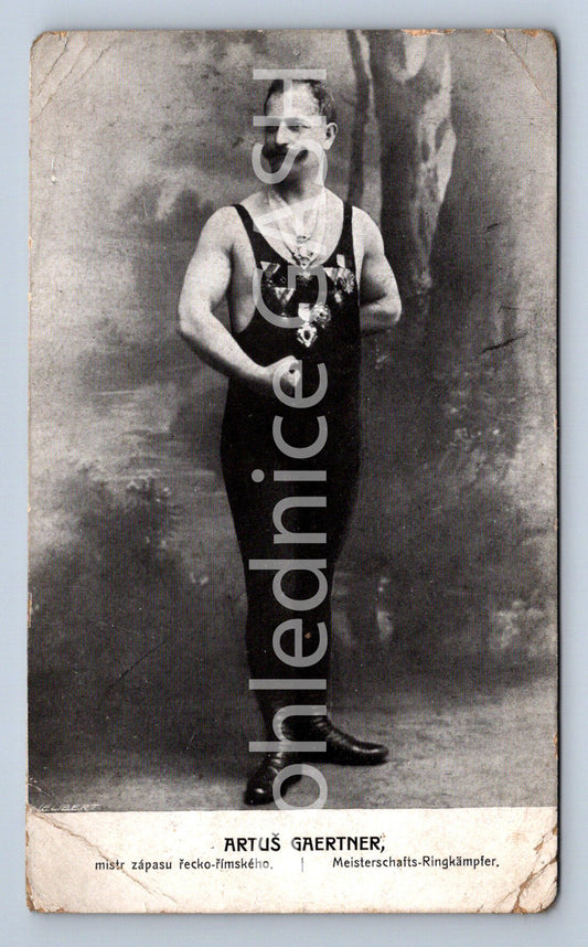 Pohlednice ARTUŠ GAERTNER atletika kulturistika (ST9630)
