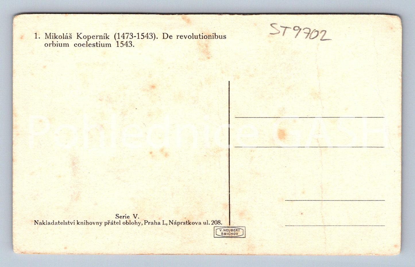Pohlednice MIKOLÁŠ KOPERNÍK (ST9702)