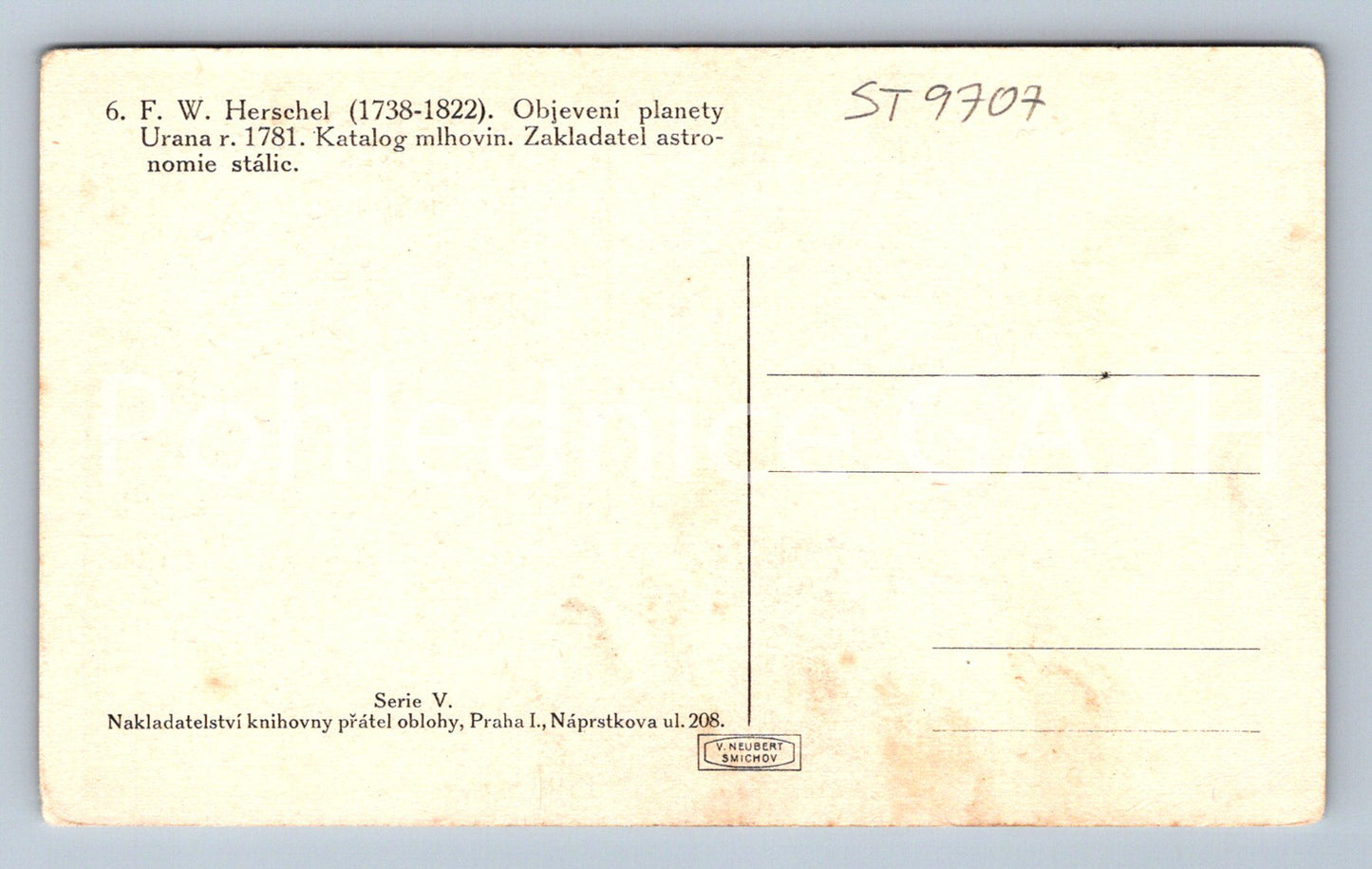 Pohlednice F. W. HERSCHEL (ST9707)