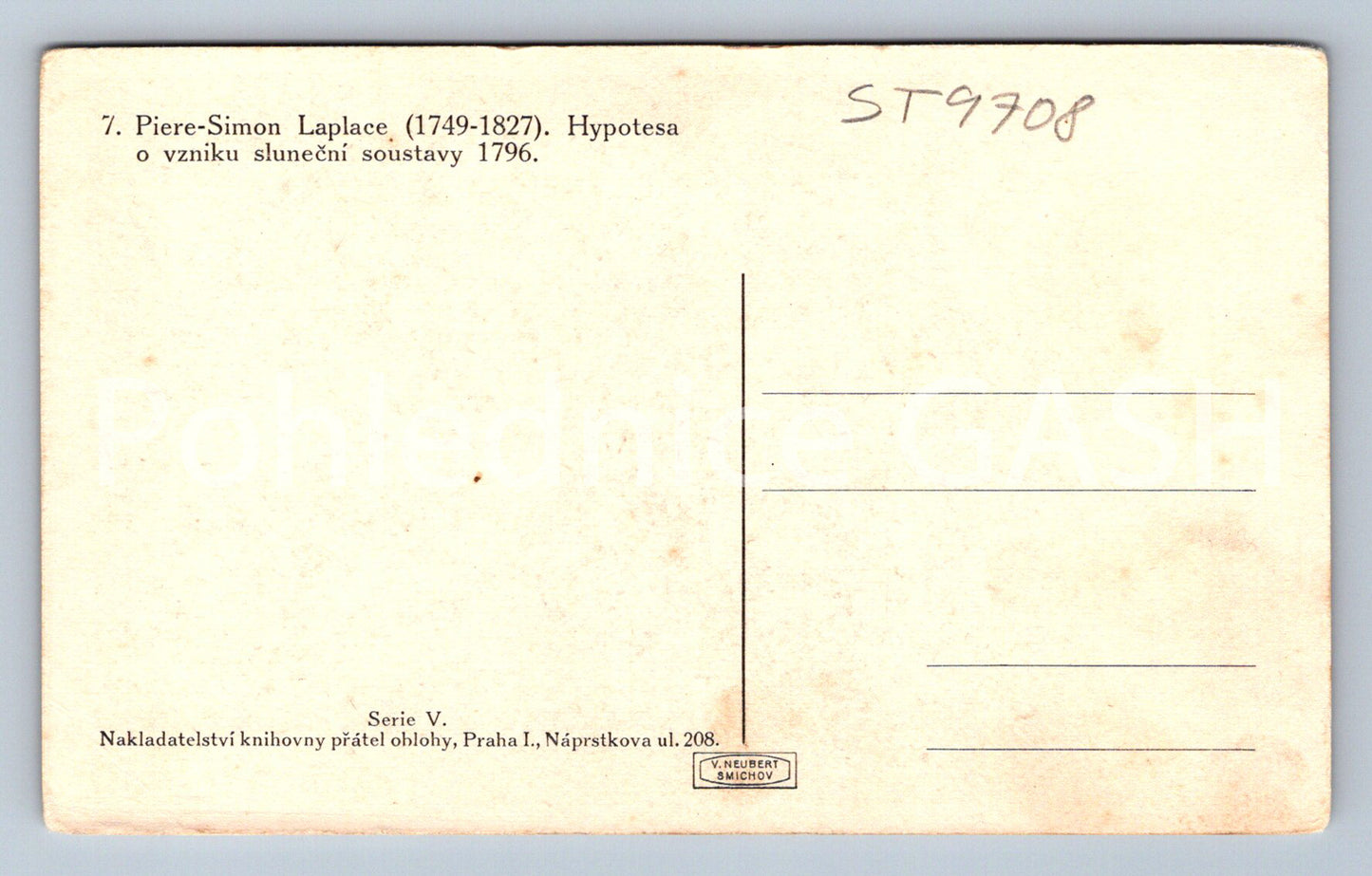 Pohlednice PIERE - SIMON LAPLACE (ST9708)