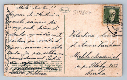 Pohlednice CHLAPEC S DÍVKOU (ST9807)