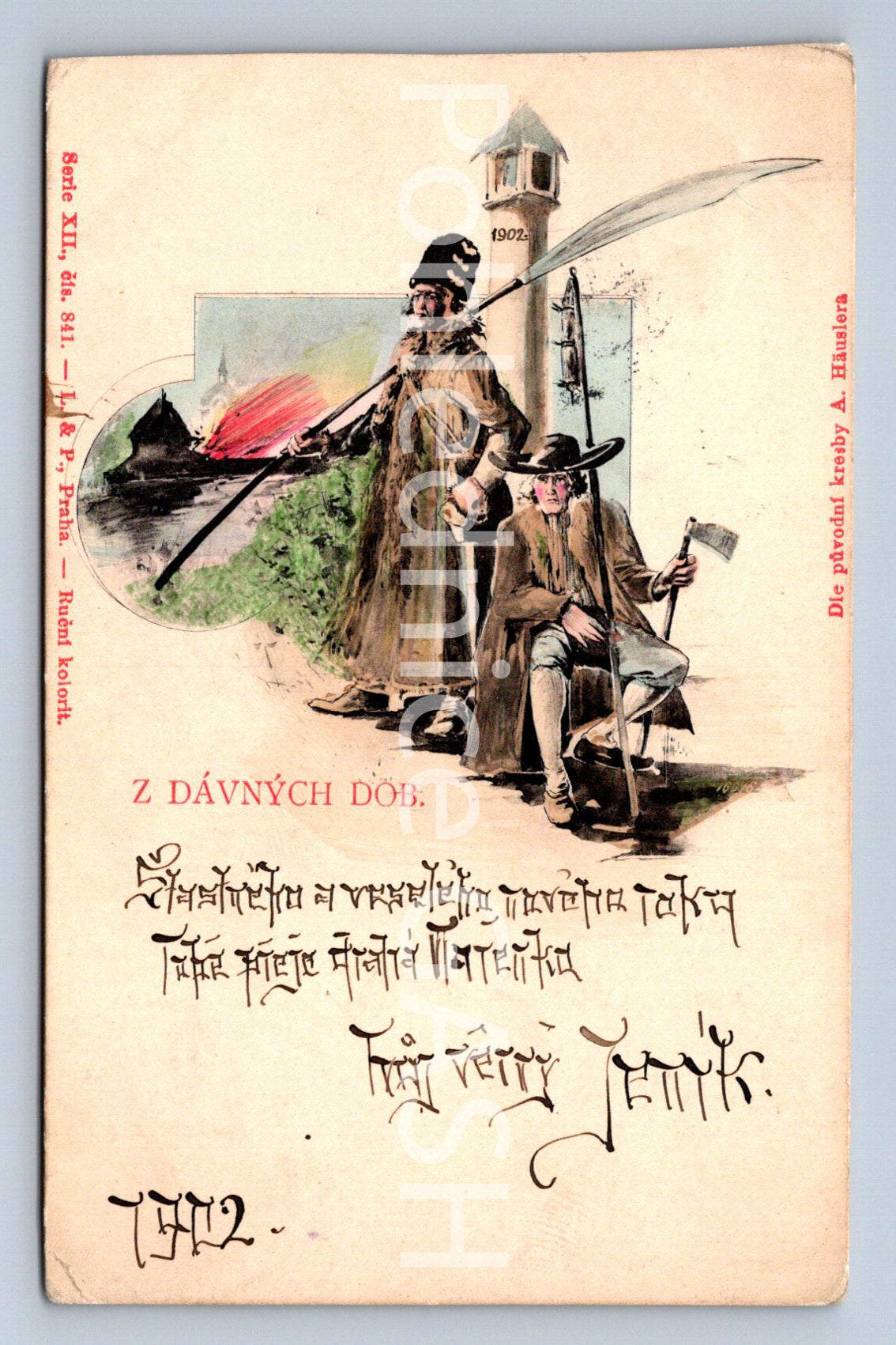 Pohlednice Z DÁVNÝCH DOB dlouhá adresa (ST9880)