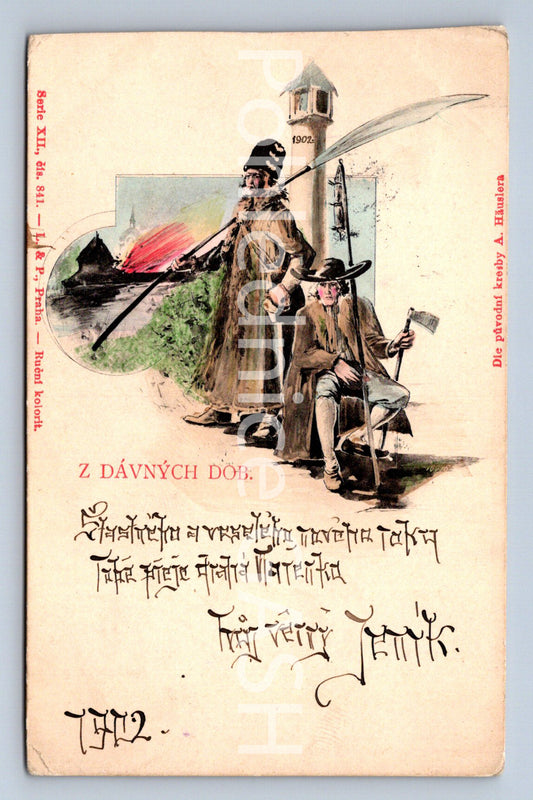 Pohlednice Z DÁVNÝCH DOB dlouhá adresa (ST9880)