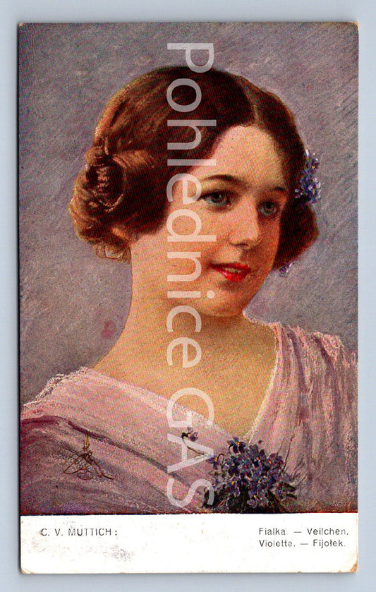 Pohlednice C. V. MUTTICH - FIALKA (ST9904)