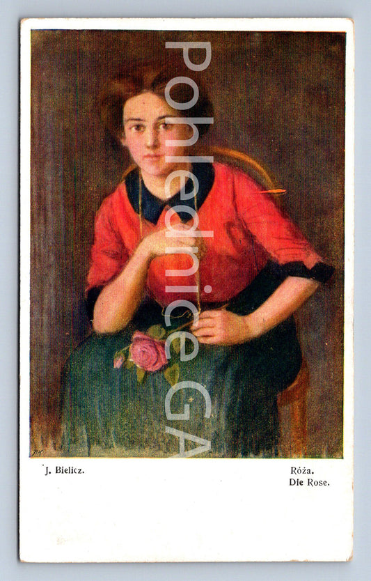 Pohlednice J. BIELITCZ - RÓŽA (ST9905)