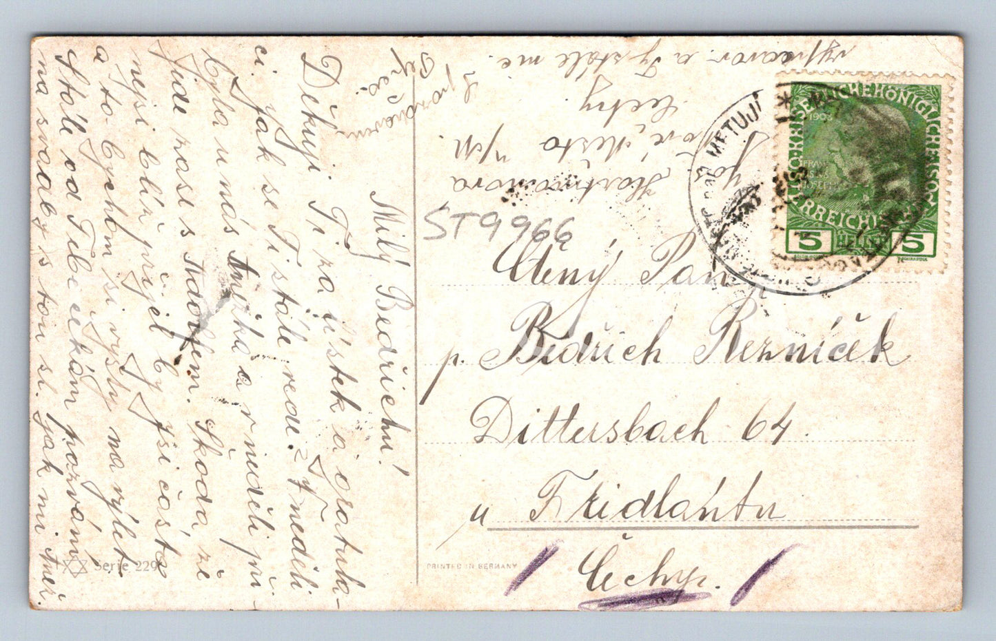 Pohlednice ZELENINA (ST9966)