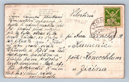 Pohlednice FISCHER - NA BŘEHU MOŘE (ST9968)