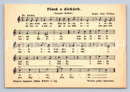 Pohlednice PÍSEŇ O DÍVKÁCH (ST9979)