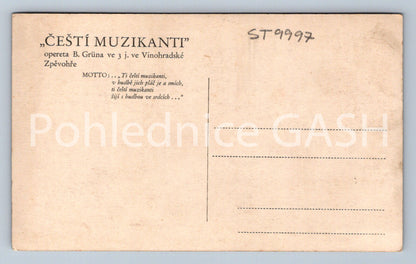 Pohlednice SCROMÁŽDĚNÍ LIDU ČEŠTÍ MUZIKANTI (ST9997)