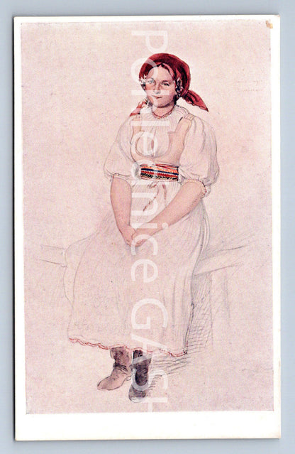 Pohlednice JOSEF MANES - ŽENA Z KUBRNÉ (ST10168)