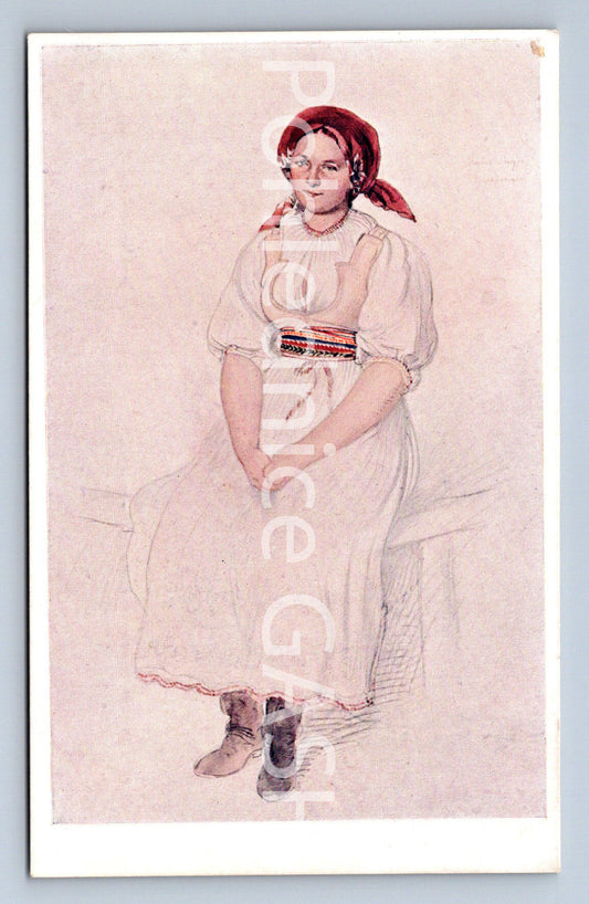 Pohlednice JOSEF MANES - ŽENA Z KUBRNÉ (ST10168)
