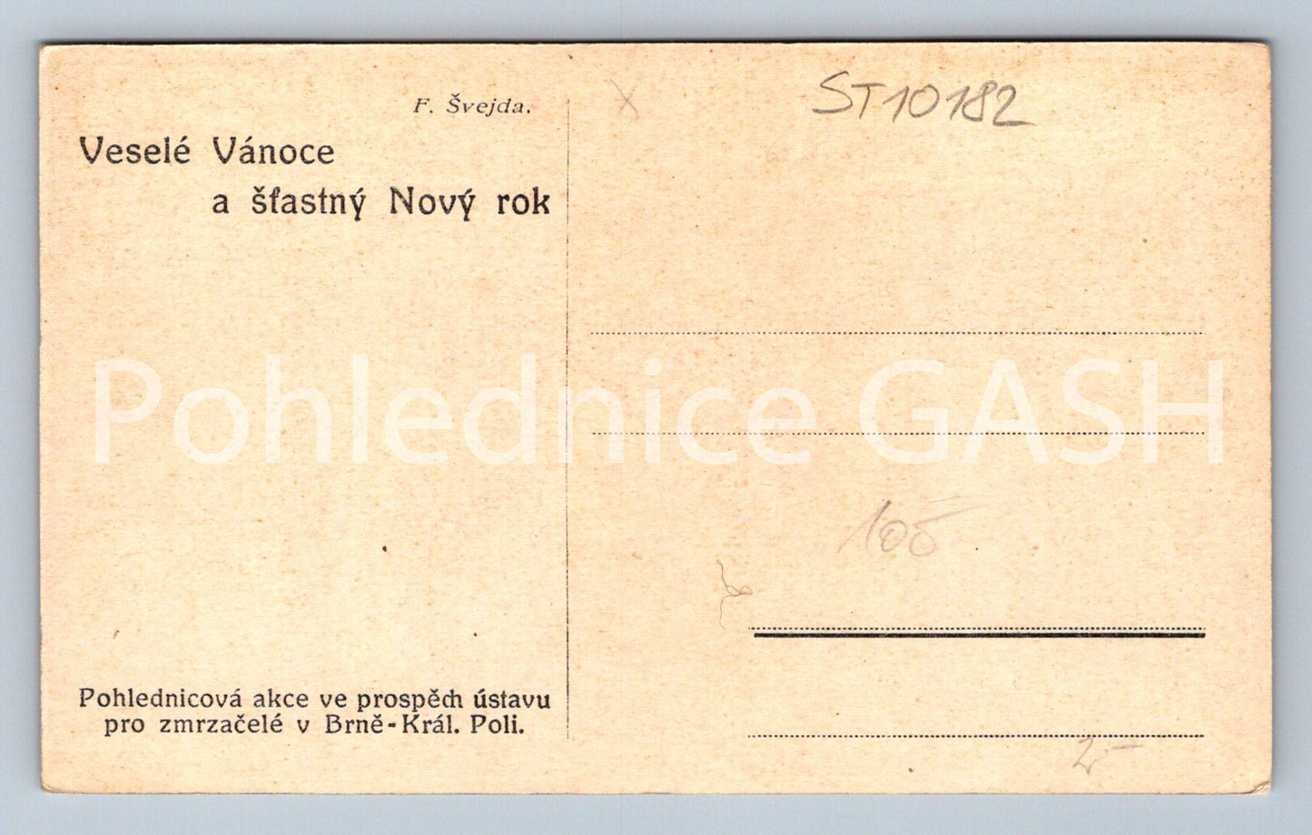 Pohlednice VESELÉ VÁNOCE A ŠŤASTNÝ NOVÝ ROK (ST10182)