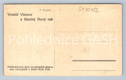 Pohlednice VESELÉ VÁNOCE A ŠŤASTNÝ NOVÝ ROK (ST10182)