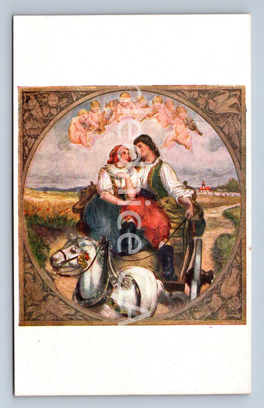 Pohlednice J. MANES - LÍBÁNKY NA HANÉ (ST10240)