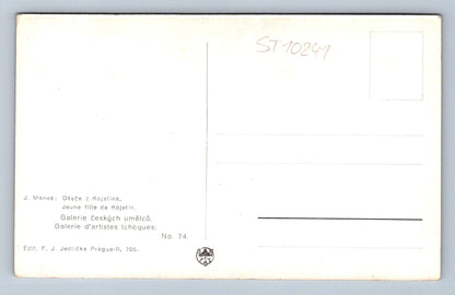 Pohlednice J. MÁNES - DĚVČE Z KOJETÍNA (ST10241)