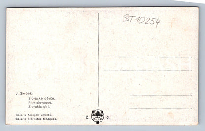 Pohlednice J. SKRBEK - SLOVÁCKÉ DĚVČE (ST10254)