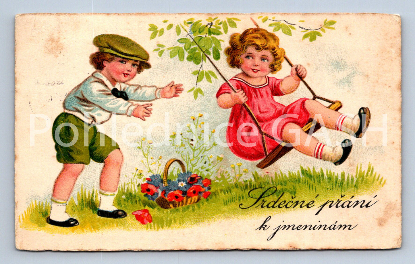 Pohlednice SRDEČNÉ PŘÁNÍ K JMENINÁM (ST10290)