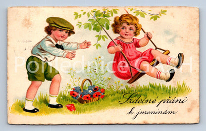 Pohlednice SRDEČNÉ PŘÁNÍ K JMENINÁM (ST10290)