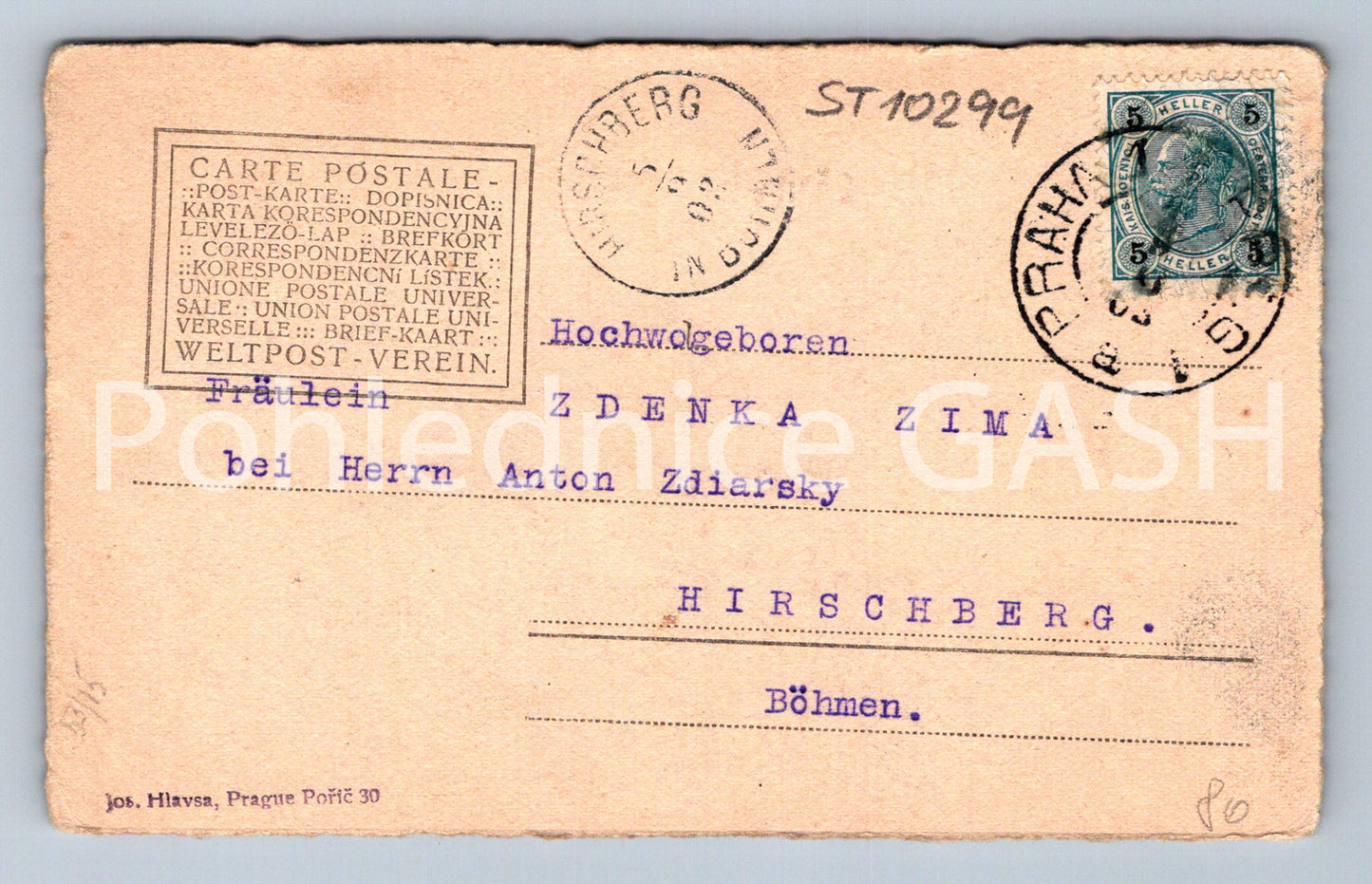 Pohlednice SRDEČNÝ POZDRAV (ST10299)