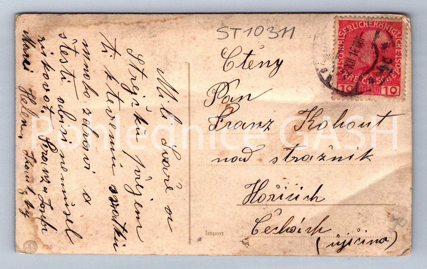 Pohlednice HERZLICHEN GLÜCKWUNSCH ZUM NAMENSTAGE TLAČENÝ (ST10311)