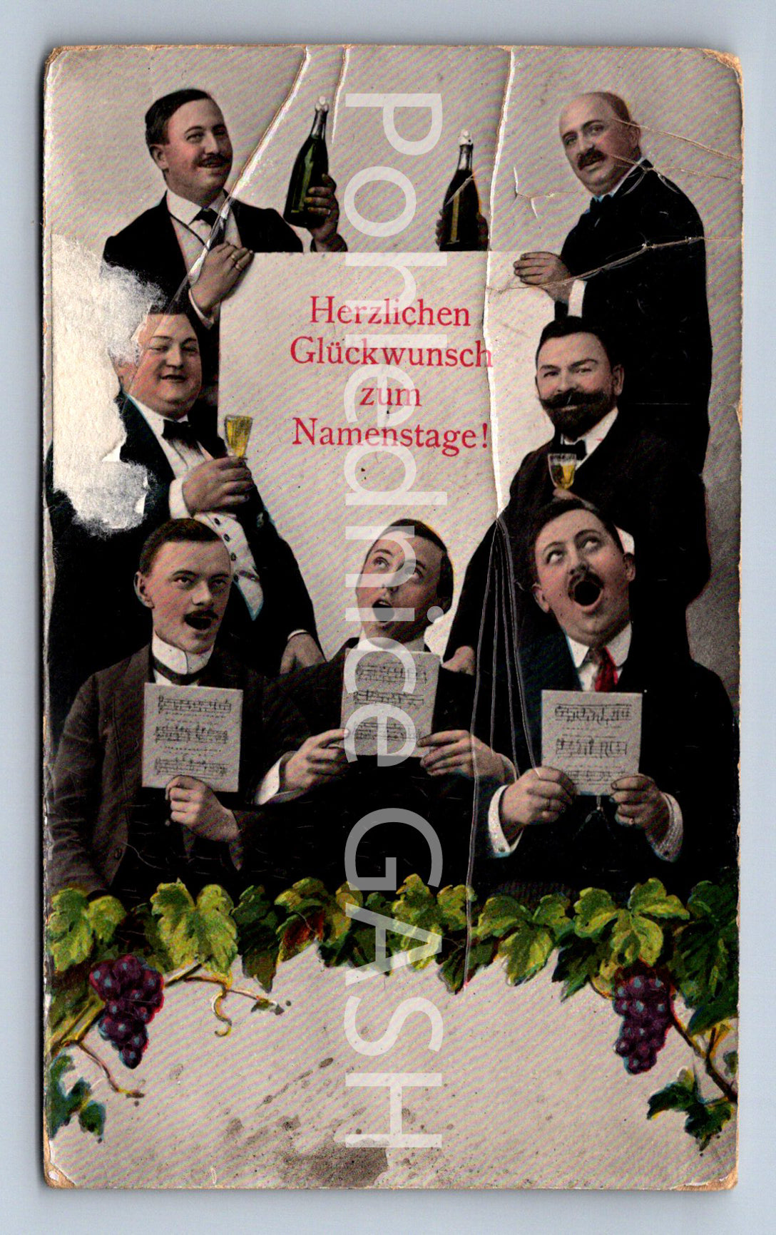 Pohlednice HERZLICHEN GLÜCKWUNSCH ZUM NAMENSTAGE TLAČENÝ (ST10311)