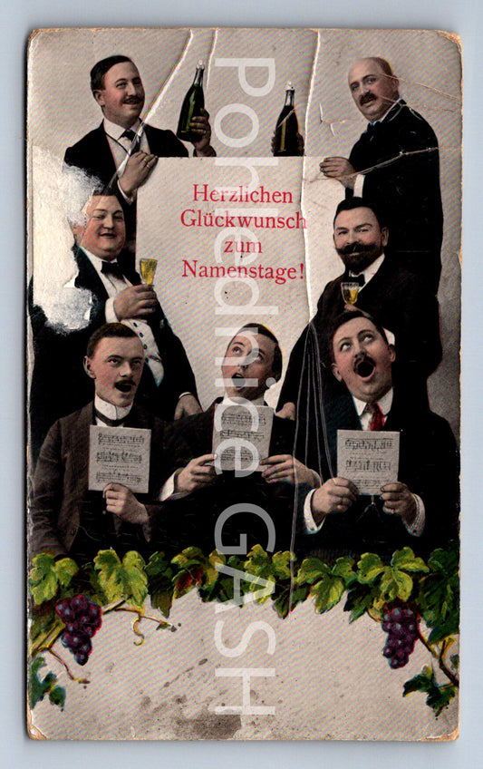 Pohlednice HERZLICHEN GLÜCKWUNSCH ZUM NAMENSTAGE TLAČENÝ (ST10311)